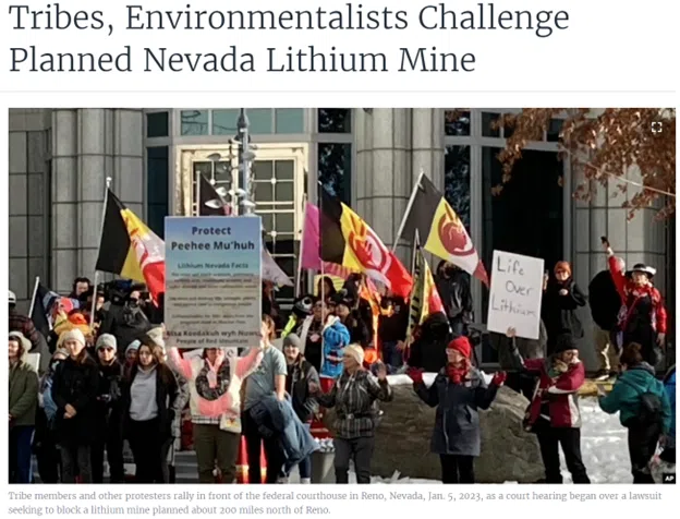 Tribe Environmentalists Challange Lithium Mine Tribe Environmentalists Challange Lithium Mine